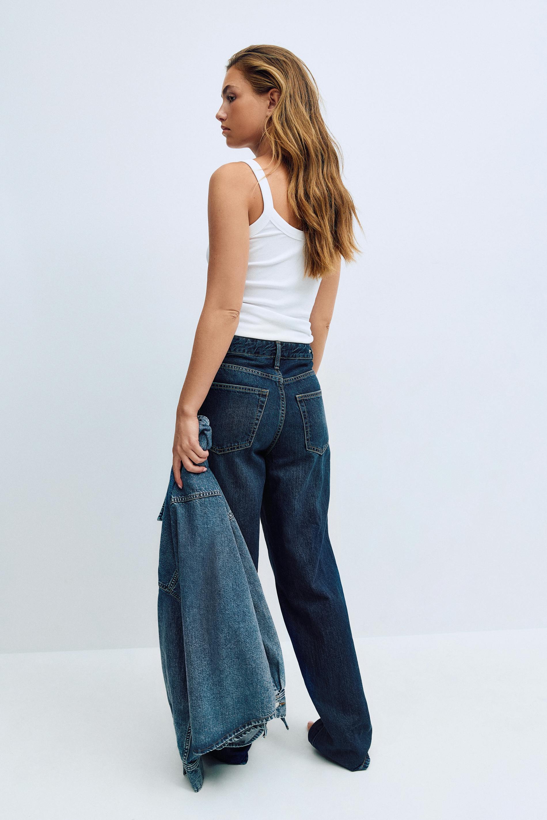 Jean Baggy à Boutons-Pression