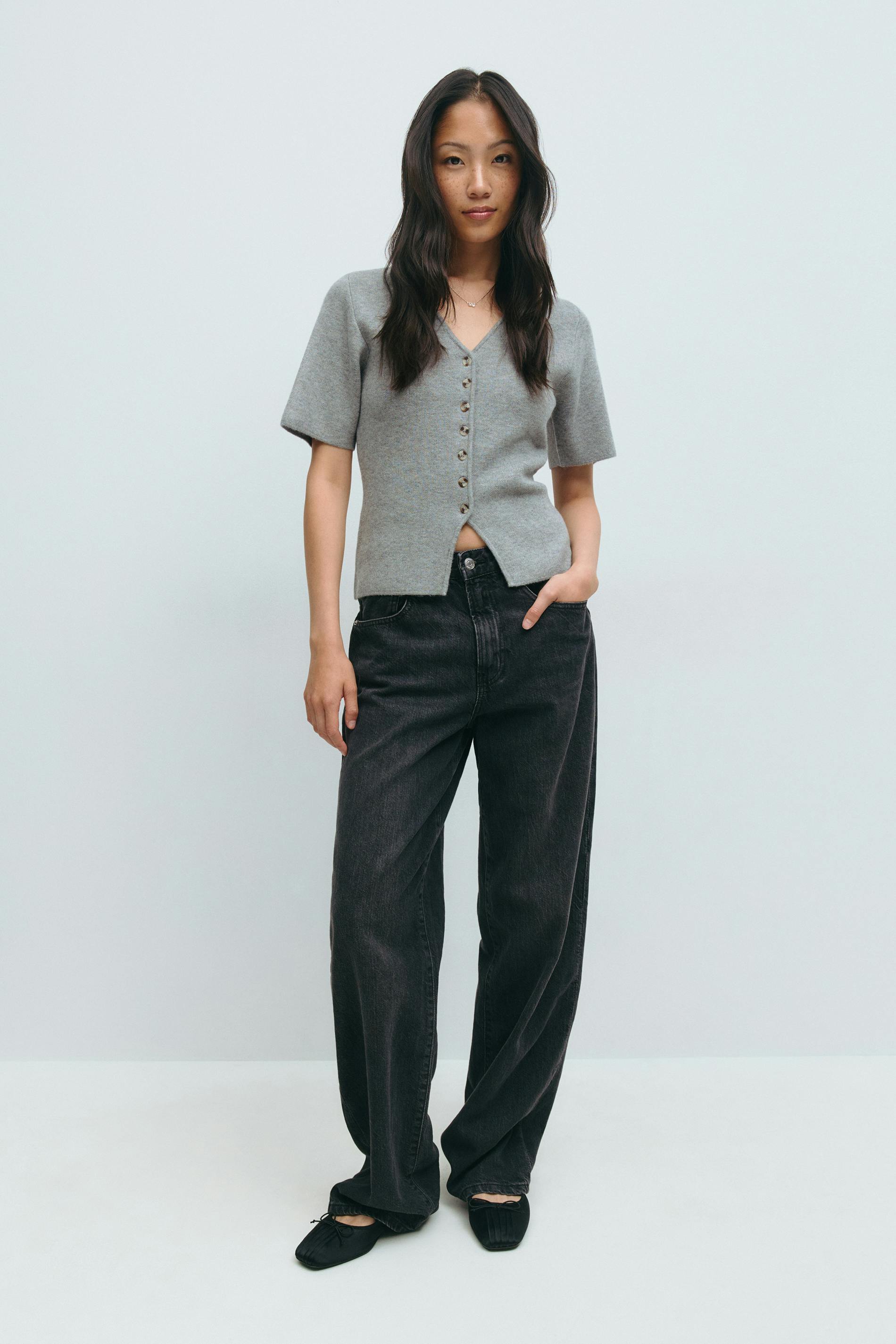 Jean Baggy à Boutons-Pression