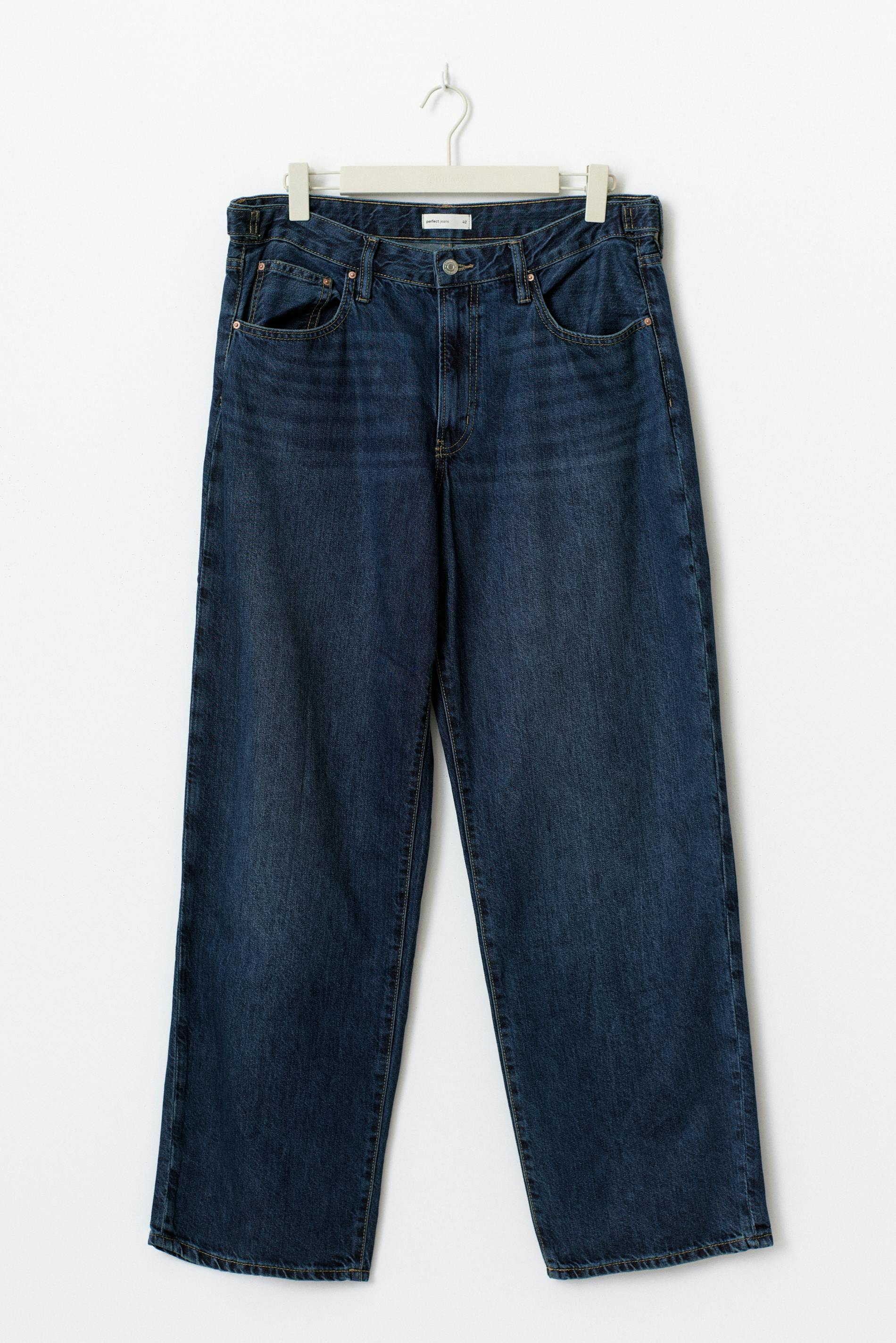 Jean Baggy à Boutons-Pression pour Petite Taille